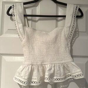 Cropped, white tank. Size S (AU sizing)